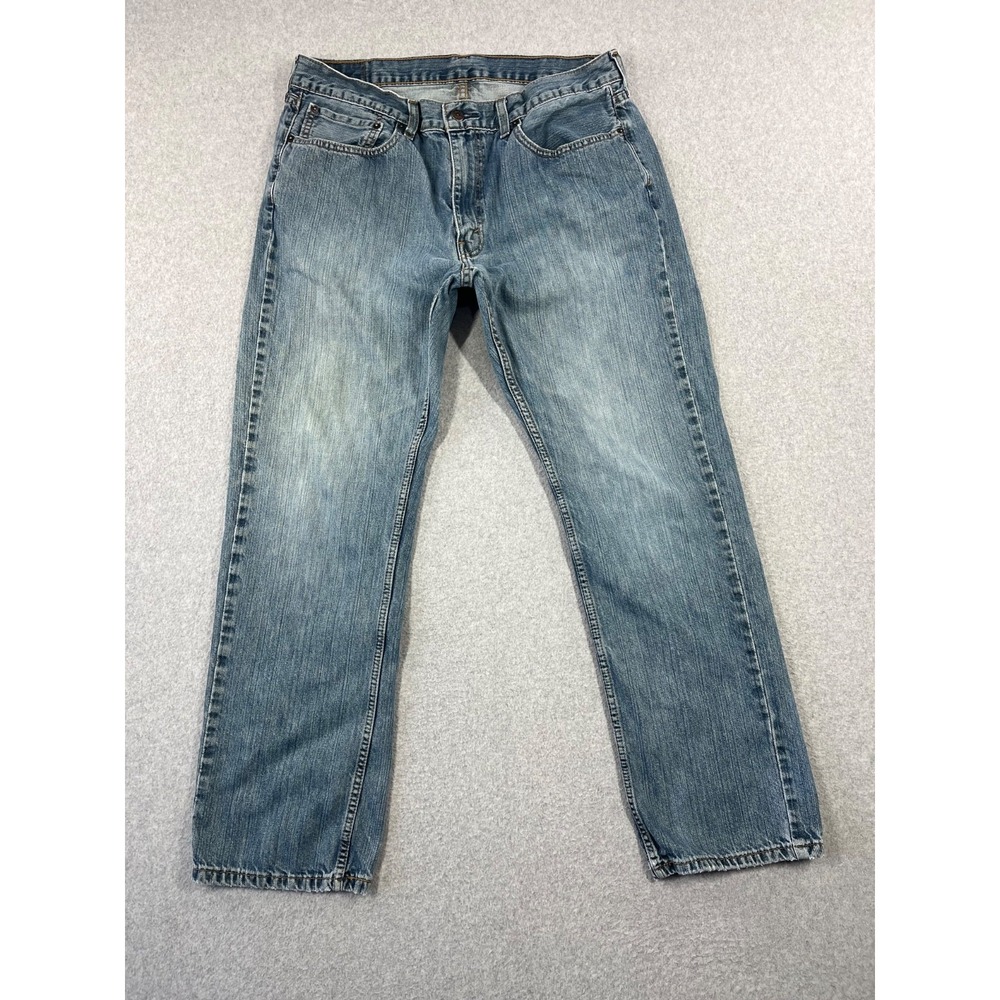 Levis 559 Jeans Mens 36x32 Blue Denim Straight Leg Relaxed Fit Stretch